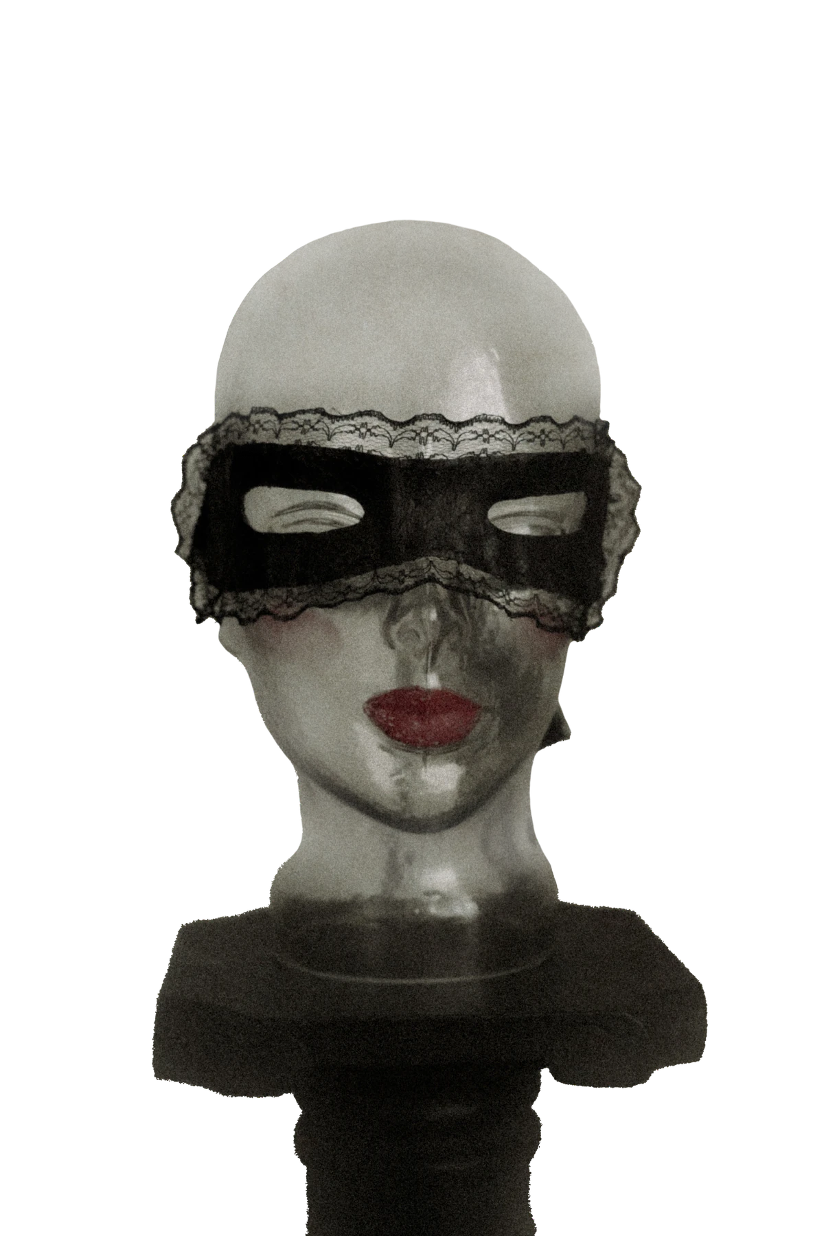 Mannequin wearing Roman's lace eye mask