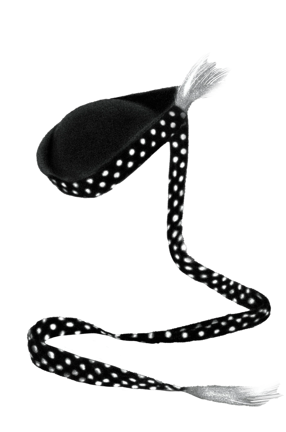 Roman's beret with spotted feather plume
